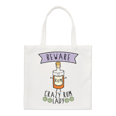 Beware Crazy Rum da Signora Regolare Borsa Scherzo Divertente