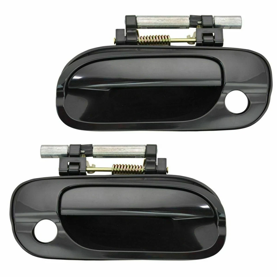 Outside Door Handles Set of 4 w/ Keyhole Black NEW for 2000-2006 Nissan Sentra - Image 2 of 4