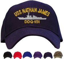 Cappello da baseball ricamato USS Nathan James DDG-151 - disponibile in 6 colori cappello 