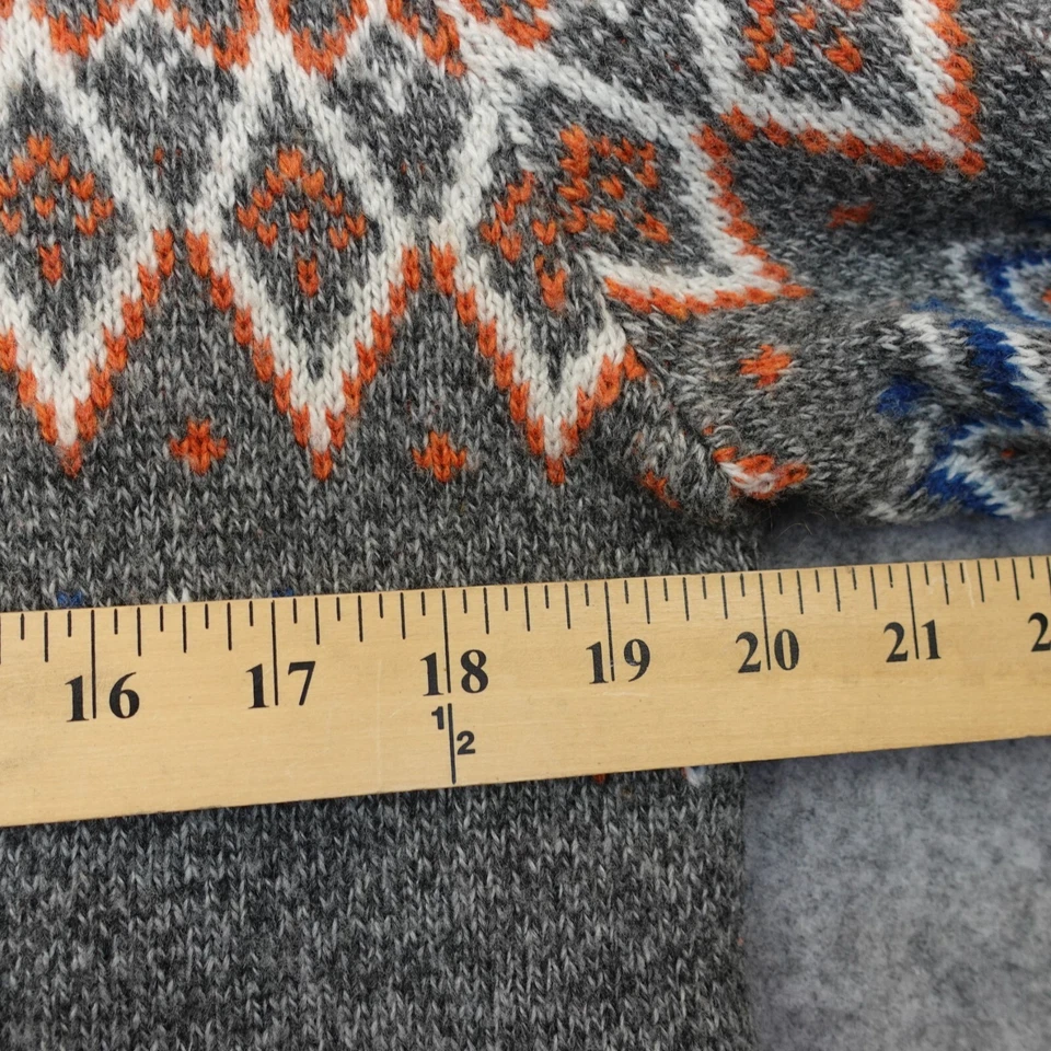 Fair Isle Suéter de Lana de Esquí Hombres Pequeño URBAN PIPELINE Gris Retro Crew Indie Sleaze Foto 4 de 4