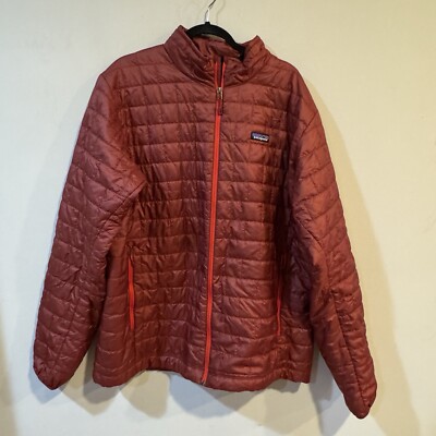 PATAGONIA NANO PUFF Men's Classic Full Zip Puffer Jacket XXL Oxide