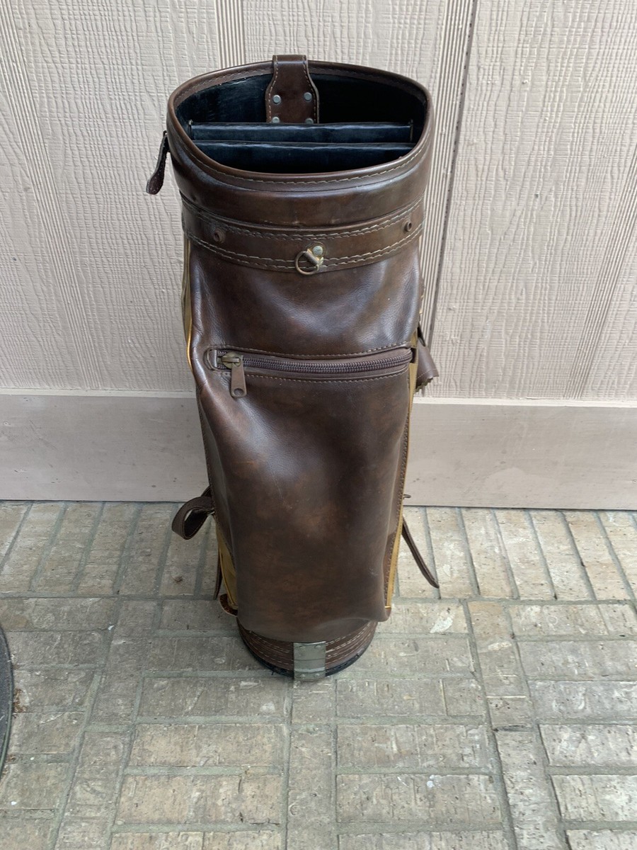 Vintage RARE Arnold Palmer ProGroup Inc. Leather Golf Bag W