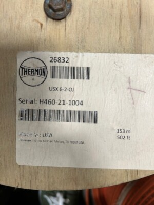 New - 503ft Thermon USX (USX-6-2-OJ)self-regulating heat trace 6 W/FT 240V