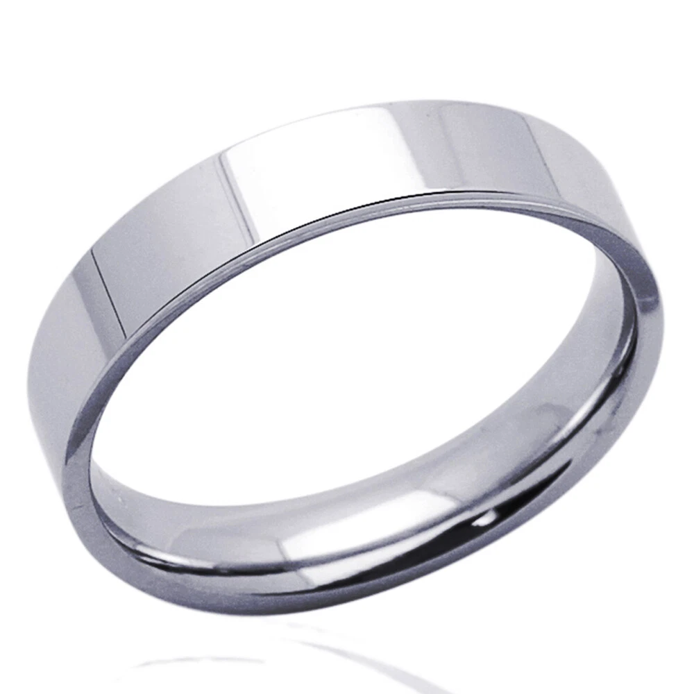 Flat gold hotsell mens wedding band