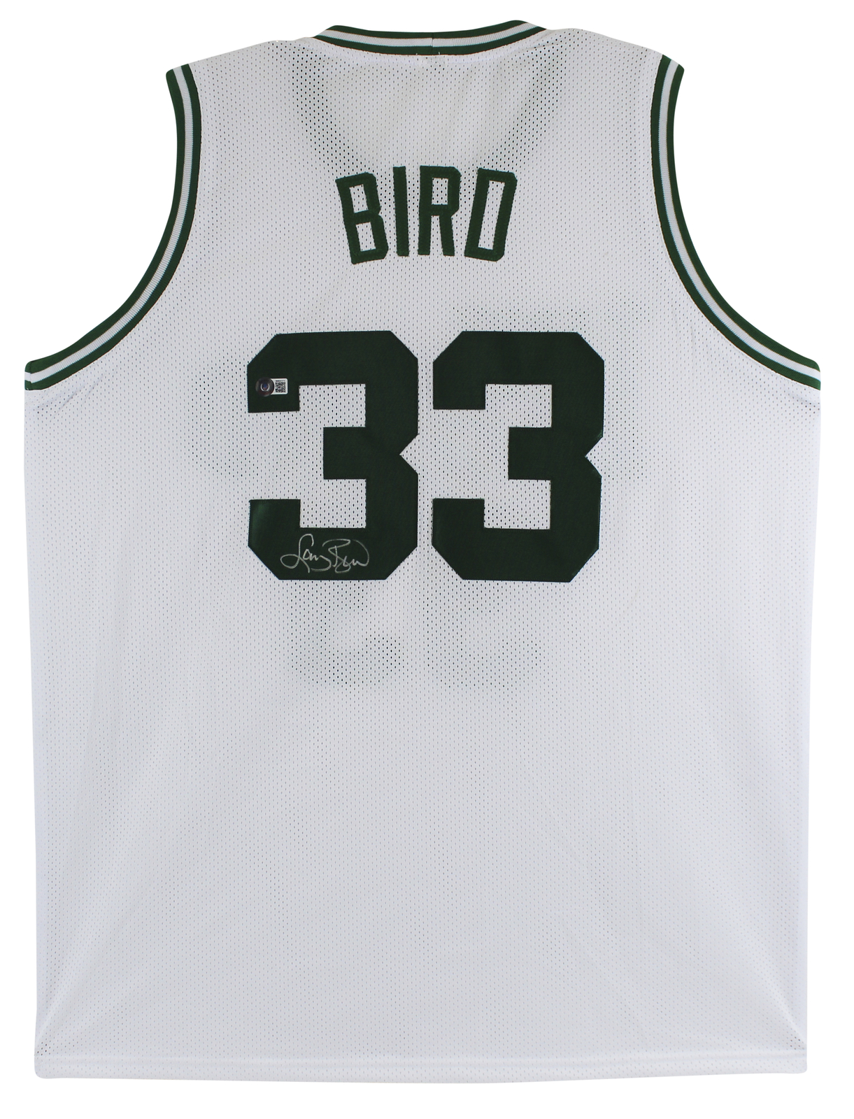 Larry Bird Autographed Signed Authentic White Pro Style Jersey Beckett 
