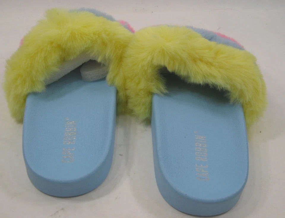 NEW CAPE ROBBIN MULTI FURRY Open Toe SLIP ON Sandal Shoes WOMEN Size 8 - Image 3 of 4