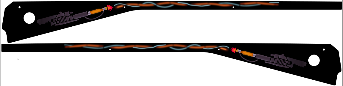 Ghostbusters LE clone mod side rails armor for Stern pinball 2276