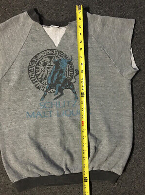 Vtg 70s 80s Schlitz Malt Liquor Distress Cut Off Sweatshirt Vtg 70s 80s Schlitz Malt Liquor Distress Cut Off Sweatshirt