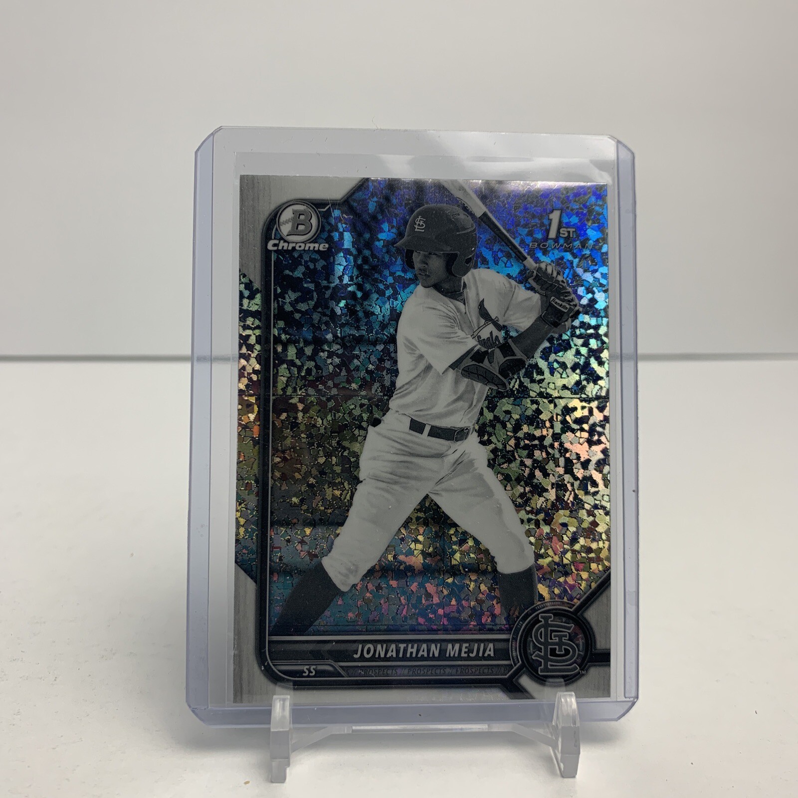2022 Bowman Chrome Prospects Black & White Mini-Diamond #BCP168 Jonathan Mejia