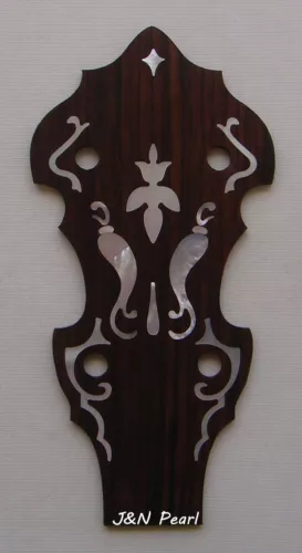Flying Eagle Mother of Pearl Rosewood Profiled Peghead for Gibson Style Banjo