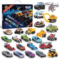 Adventskalender 2024 Kinder 24-Teiliges Spielzeugfahrzeug FüR Jungen MäDchen