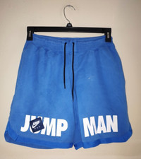 Pre owned Men's Nike Air Jordan Jumpman Classic Blue Fleece Shorts Size S