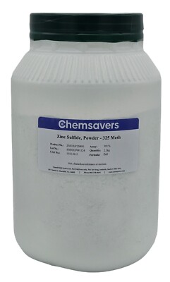 Zinc Sulfide, Powder -325 mesh, 98+%, 2.5kg