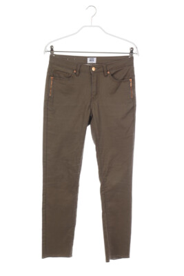 VERO MODA Coated Skinny-Jeans W25 olive grey
