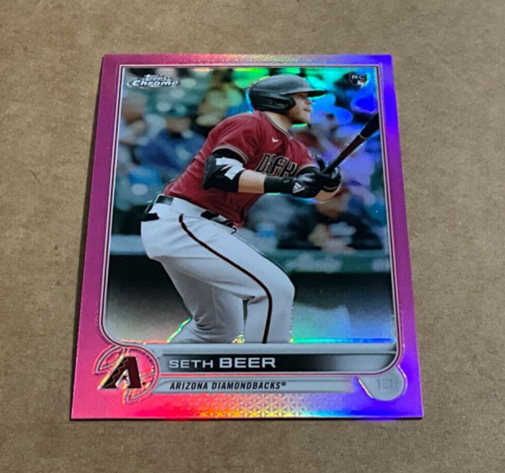 2022 Topps Chrome 186 Seth Beer Rookie Pink Refractor Arizona Diamondbacks