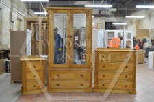 HANDMADE DIANA SOLID PINE 3 PIECE BEDROM SET IN LIGHT OAK WAX (NOT FLATPACKED)