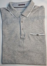 Mens Ted Baker London 6 Large  Short Sleeve Gray Polo Shirt - EUC