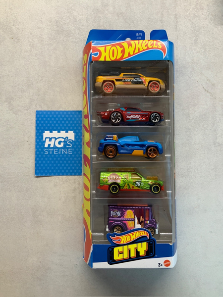 Hot Wheels Geschenkset City JBJ75 Neu Ovp 5 Fahrzeuge Mattel Dodge Charger-image