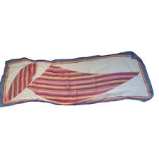 Vintage Abstract Stripe Rectangle Scarf Lightweight Neck Wrap Multicolor Stripe