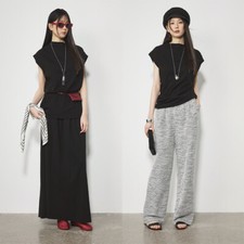 Womens THE ROW Spring/summer New Thin Cotton Short-sleeved Casual Skirt Suit