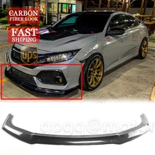For Civic Si & FK7 Hatchback 2017-2021 GR Style Carbon Front Bumper Lip Splitter