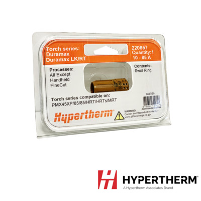 Genuine Hypertherm 220857 Swirl Ring Powermax Duramax RT 45XP 65 85 HRT 45A 85A