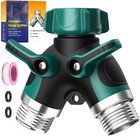 New Listing2 Way Garden Hose Splitter with Shut Off ValveWater Spigot Splitter for 3/4" .