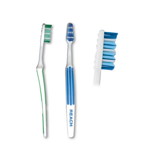 Reach Advanced Design Toothbrush - Adult Soft Full 72/Pk. Raised rubber ridges