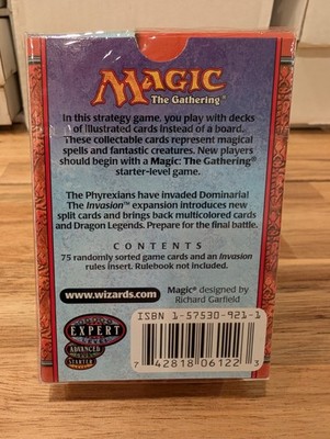 Magic The Gathering Invasion Expert Level Tournament Pack 75 Cards