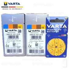 120 batterie per apparecchi acustici 10 VARTA PR70 pile protesi impianto udito