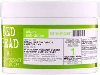 TIGI Bed Head Urban Antidotes Re-Energize Treatment Mask for Unisex, 7.05 Ounce