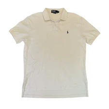 Polo Ralph Lauren Mens Medium Beige Short Sleeve Classic Fit Polo Shirt