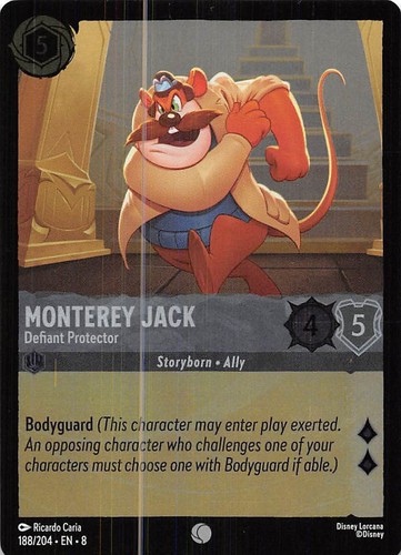 Monterey Jack Defiant Protector 188/204 Reign of Jafar Disney Lorcana ...