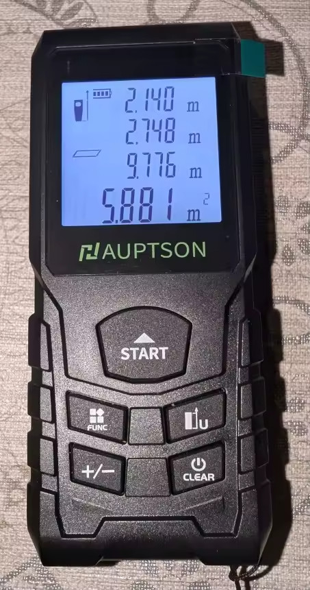 Télémètre laser 100m avec calcul automatique de surface et volume pour architecte