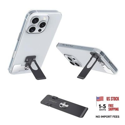 Phone Slim Stand Thin Kickstand, Ultra Thin Vertical Horizontal 1-Pack Black