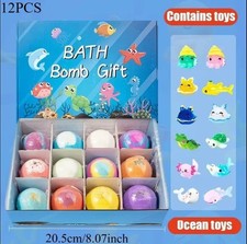 12Pcs, Bath Bomb ,Gift Set,With Surprise, Toys Inside, Bath Bombs for Kids