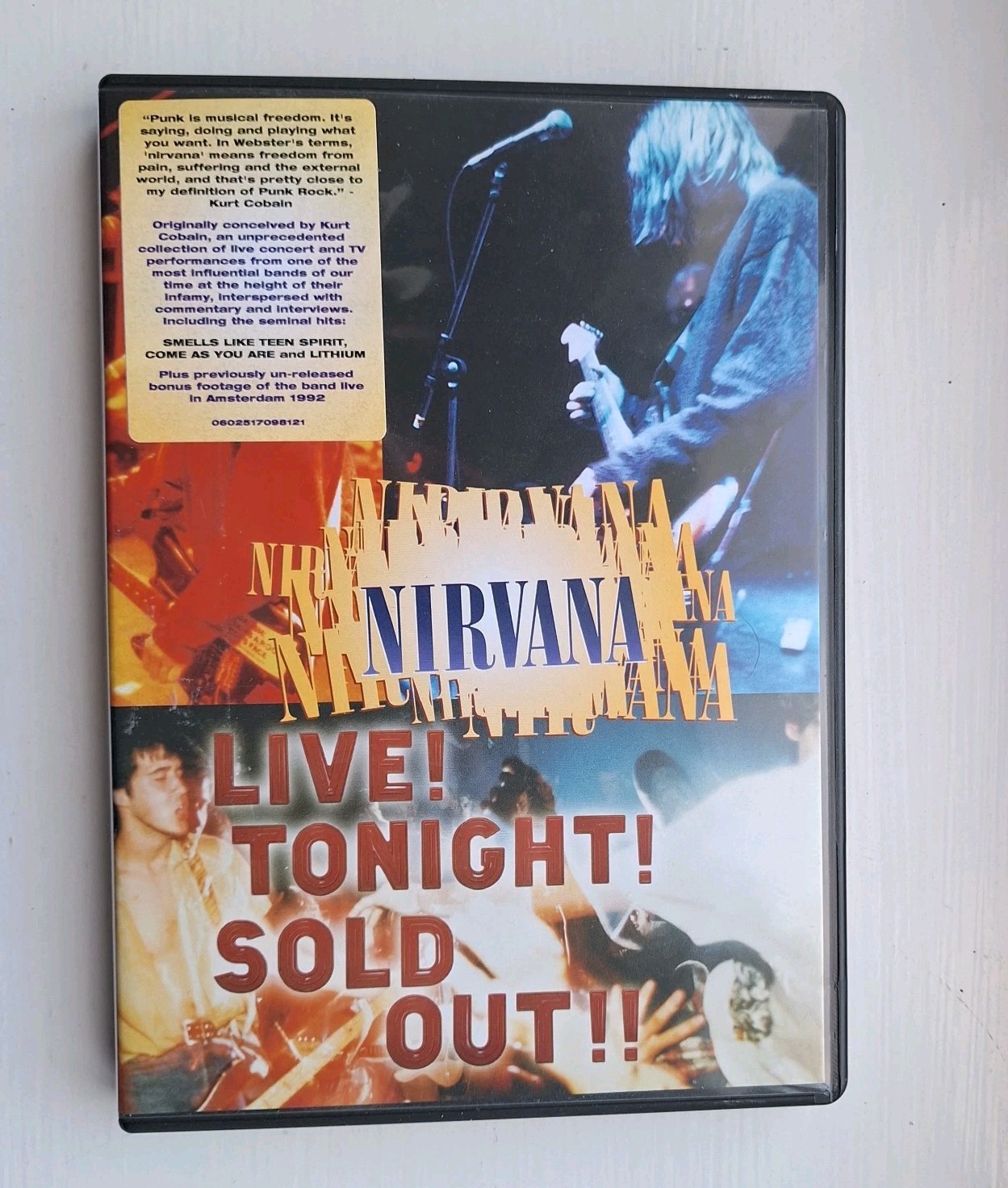 Nirvana - Live! Tonight! Sold Out! Kurt Cobain Concert - UK DVD