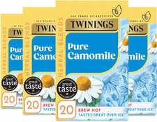 Twinings Pure Camomile Flavoured Tea - 80 Biodegradabletea Bags (Multipack of 4