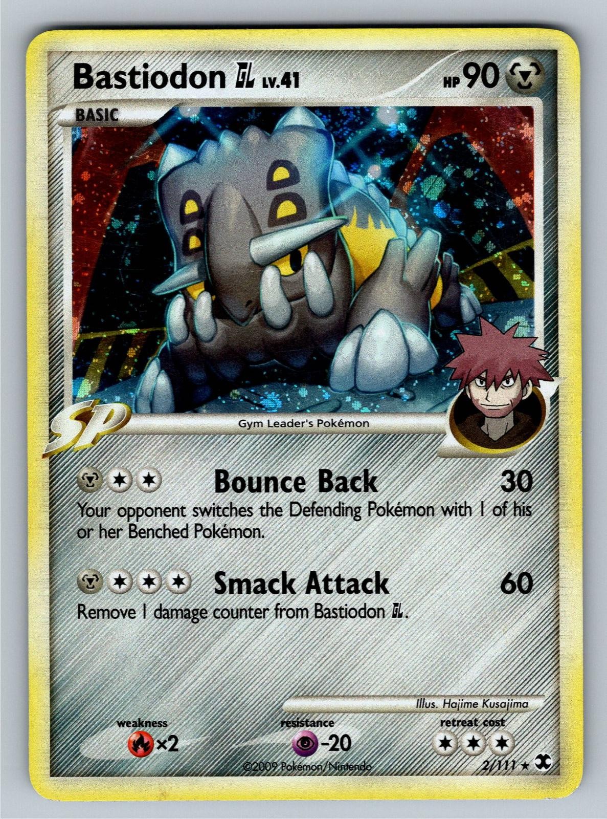 Bastiodon GL 2/111 Holo Rare Rising Rivals Pokemon Moderately Played