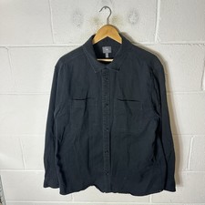 H&M Jacket Mens Large Black Chore Overshirt Oi Polloi Workwear Shacket Work*