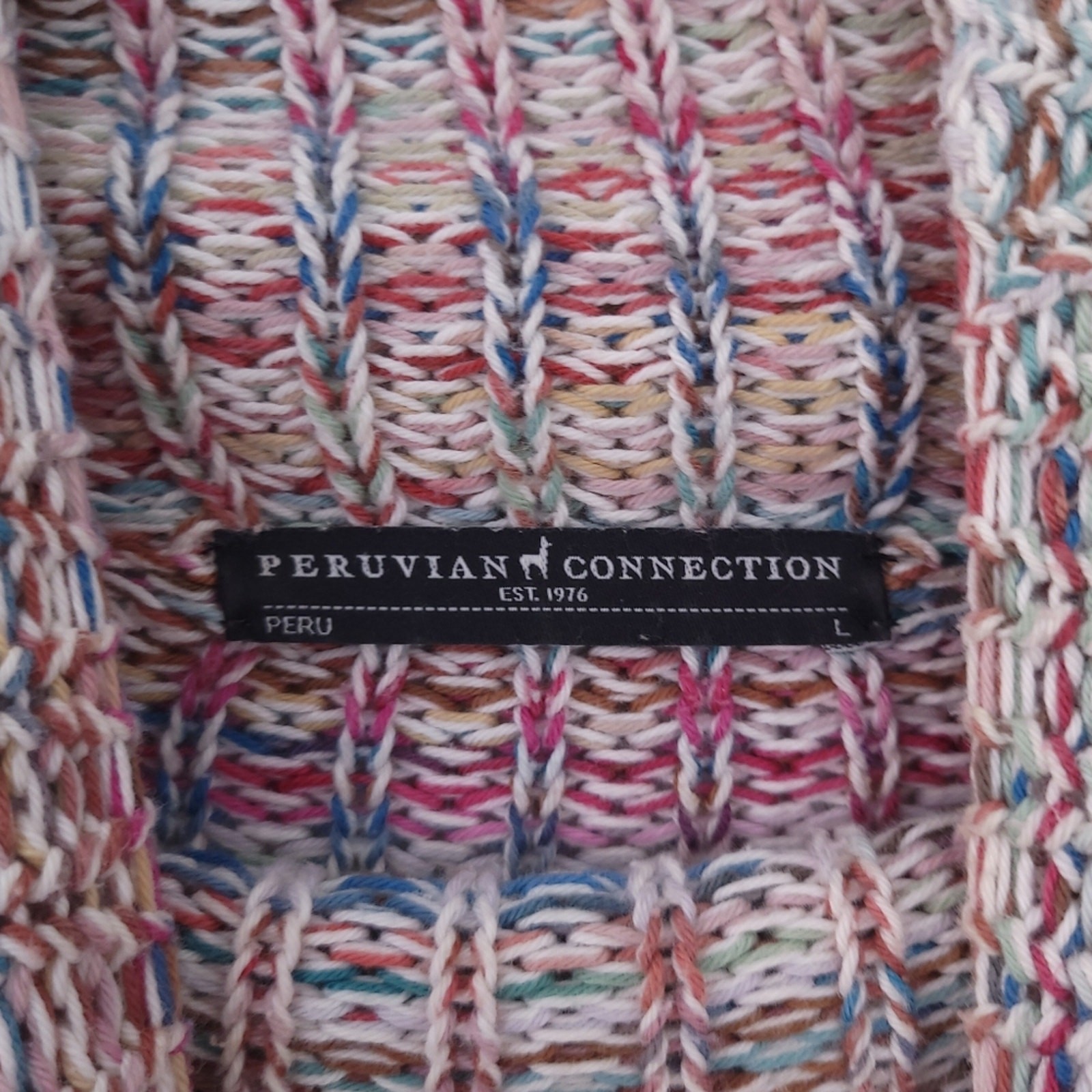 Peruvian Connection Pullover Sweater Large, Cotto… - image 4