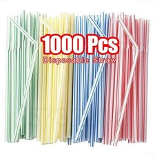 Colorful  Black Flexible Straws   Party, Wedding, Kitchen Bulk 50  1000pcs 