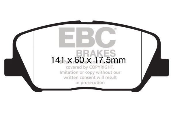EBC DPX2172 BRAKE PAD SET DISC BRAKE Front