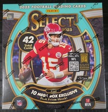 2025 Panini Select Football Mega Box-Black & Red Prizm Shock Parallels