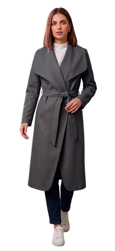 Womens Italian Long Trench Coat Open Front Duster Maxi Longline Jacket CasualFit - Picture 30 of 70