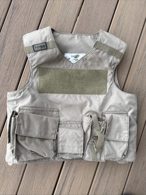 Point Blank Tan Duty Carrier With 5 Pockets, Hook&loop NO PLATES Adjustable Size