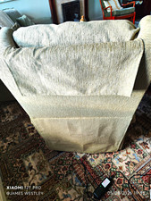Beige Upholstered Recliner Chair with Wired Remote, Adults Indoor 100cm