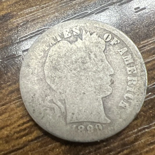 1899 Filler  Barber Liberty Head Dime Fair Condition 90% silver Actual coin