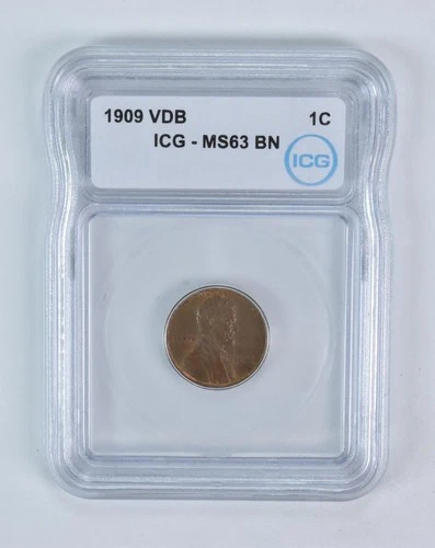 1909 VDB Lincoln Wheat Cent MS63 BN ICG