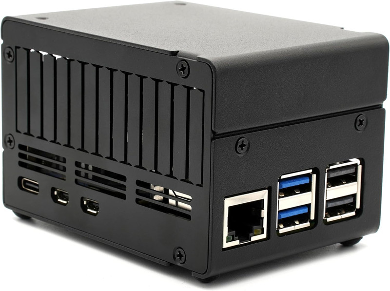 KKSB Case for Raspberry Pi 5 with Space for Hats, Add-On Boards, Cooler, and Nvm
